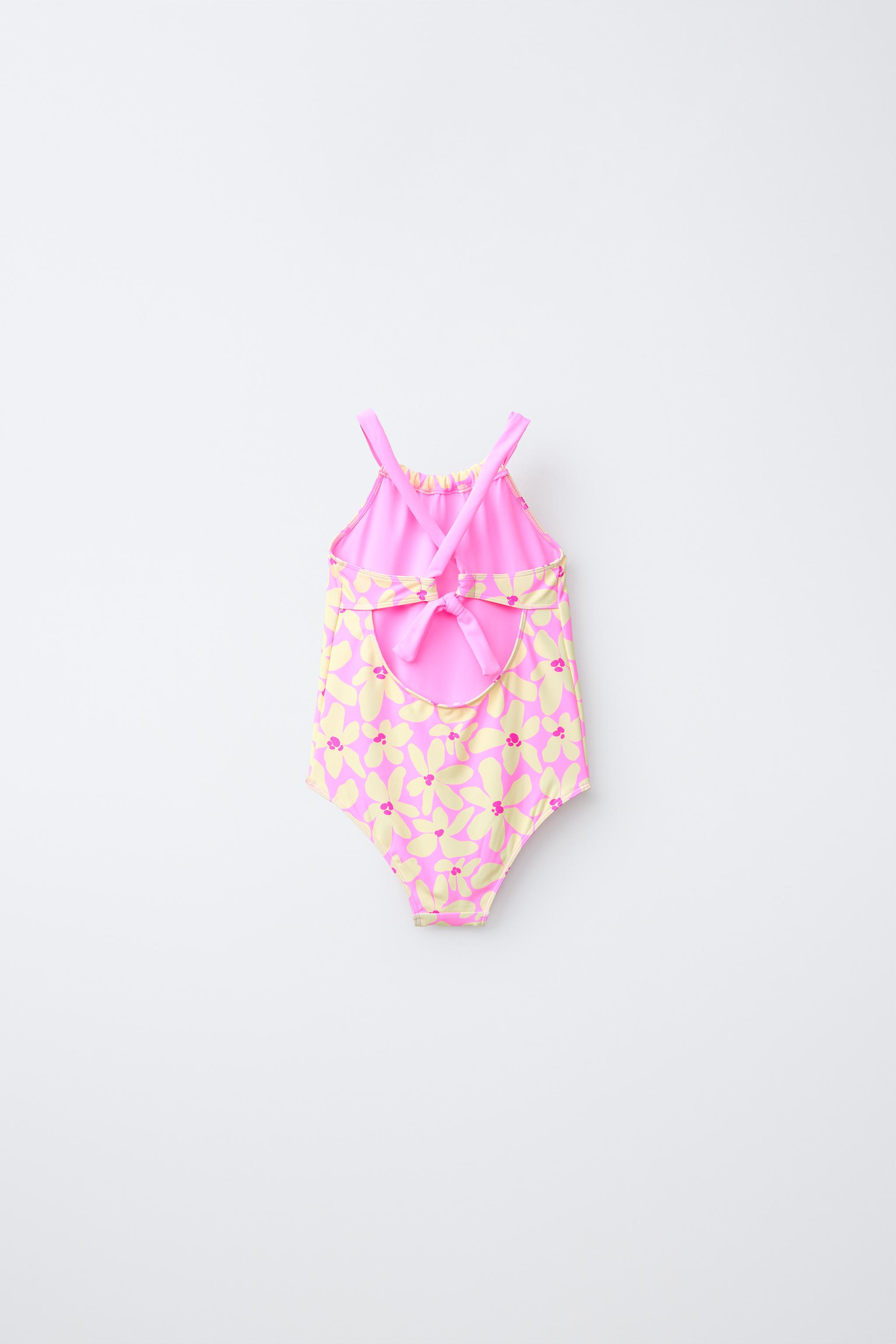 1-6 YEARS/ FLORAL PRINT SWIMSUIT